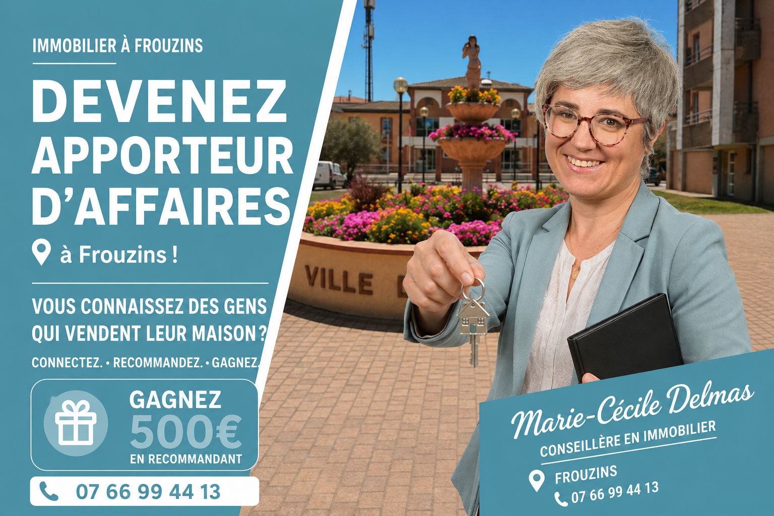 Devenez apporteur d'affaires à Frouzins avec Marie-Cécile Delmas
