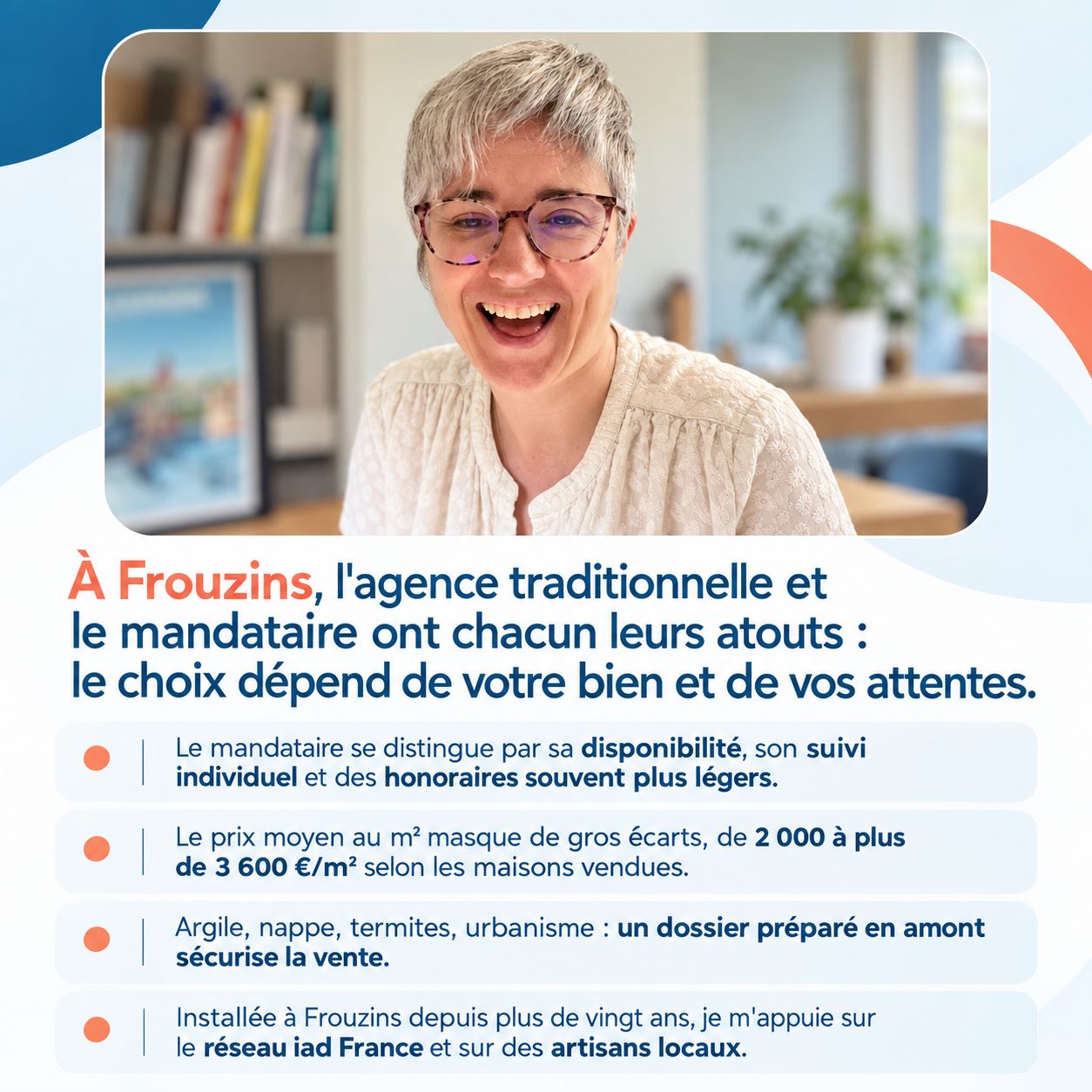 Infographie : mandataire ou agence immobilière à Frouzins, les repères pour bien vendre